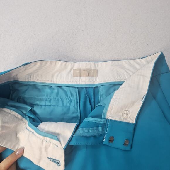 BANANA REPUBLIC Sz 6 Turquoise Teal Ankle Pant Trouser Zip Up Straight Leg - Picture 4 of 7